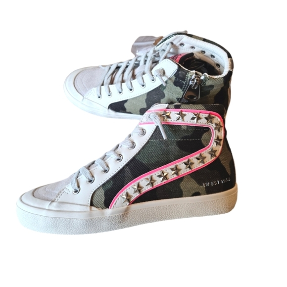 Vintage Havana Dorit High Camo Sneakers NEW - Picture 7 of 7